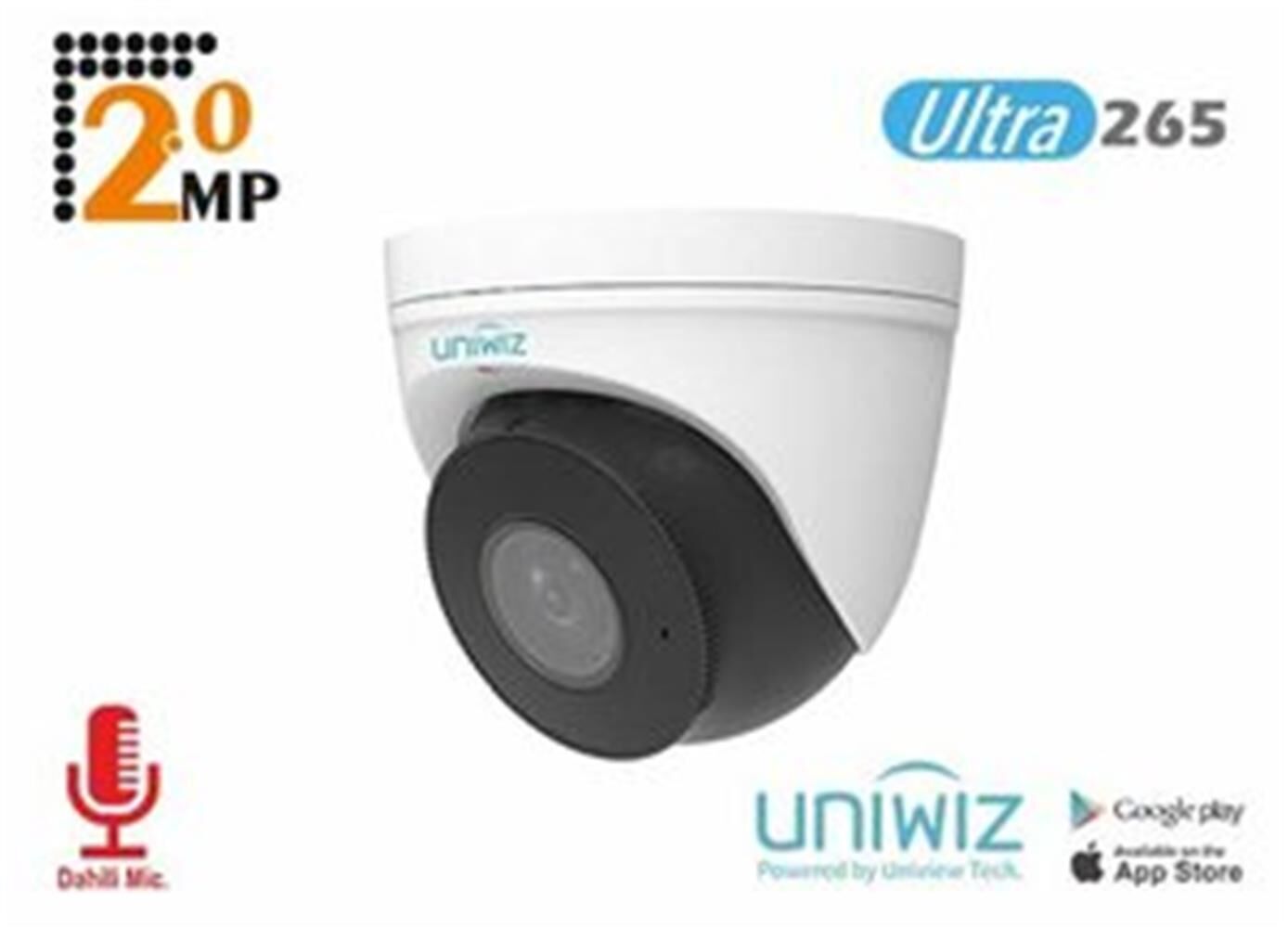 Uniwiz IPC-T312-APKZ 2MP Full HD 2.8-12mm Motorize Varifokal Lensli Ağ (IP) Dome Kamera