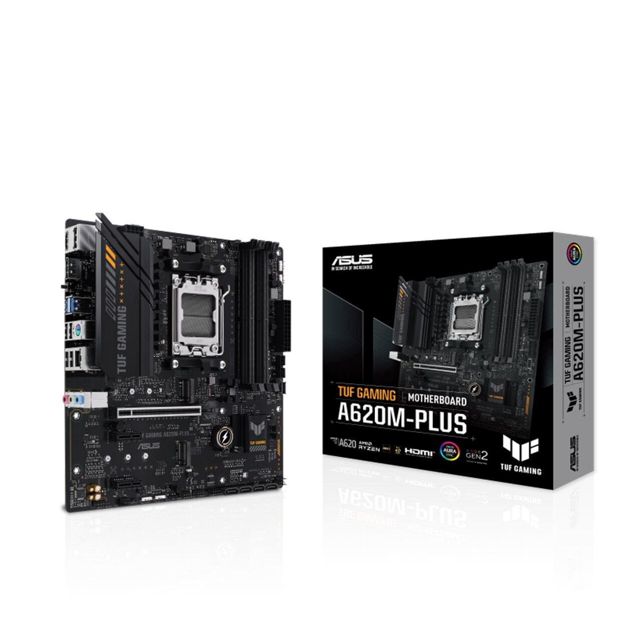 Asus TUF GAMING A620M-PLUS AMD A620 AM5 DDR5 6400MHz (OC) HDMI 2xDP Çift M.2 mATX Anakart