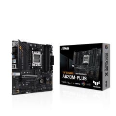 Asus TUF GAMING A620M-PLUS AMD A620 AM5 DDR5 6400MHz (OC) HDMI 2xDP Çift M.2 mATX Anakart