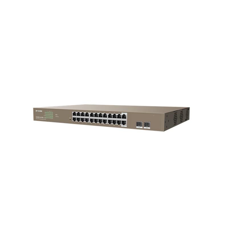 IP‑COM G3326P‑24‑410W 24× Gigabit PoE+ (802.3af/at) + 2× Combo SFP Uplink, 370 W Toplam PoE Gücü, 1U Rackmount Cloud‑Yönetilebilir Layer‑2 Switch