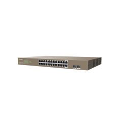 IP‑COM G3326P‑24‑410W 24× Gigabit PoE+ (802.3af/at) + 2× Combo SFP Uplink, 370 W Toplam PoE Gücü, 1U Rackmount Cloud‑Yönetilebilir Layer‑2 Switch