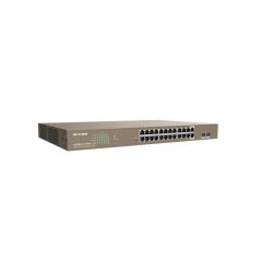 IP‑COM G3326P‑24‑410W 24× Gigabit PoE+ (802.3af/at) + 2× Combo SFP Uplink, 370 W Toplam PoE Gücü, 1U Rackmount Cloud‑Yönetilebilir Layer‑2 Switch