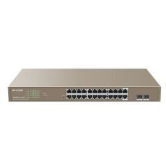 IP‑COM G3326P‑24‑410W 24× Gigabit PoE+ (802.3af/at) + 2× Combo SFP Uplink, 370 W Toplam PoE Gücü, 1U Rackmount Cloud‑Yönetilebilir Layer‑2 Switch