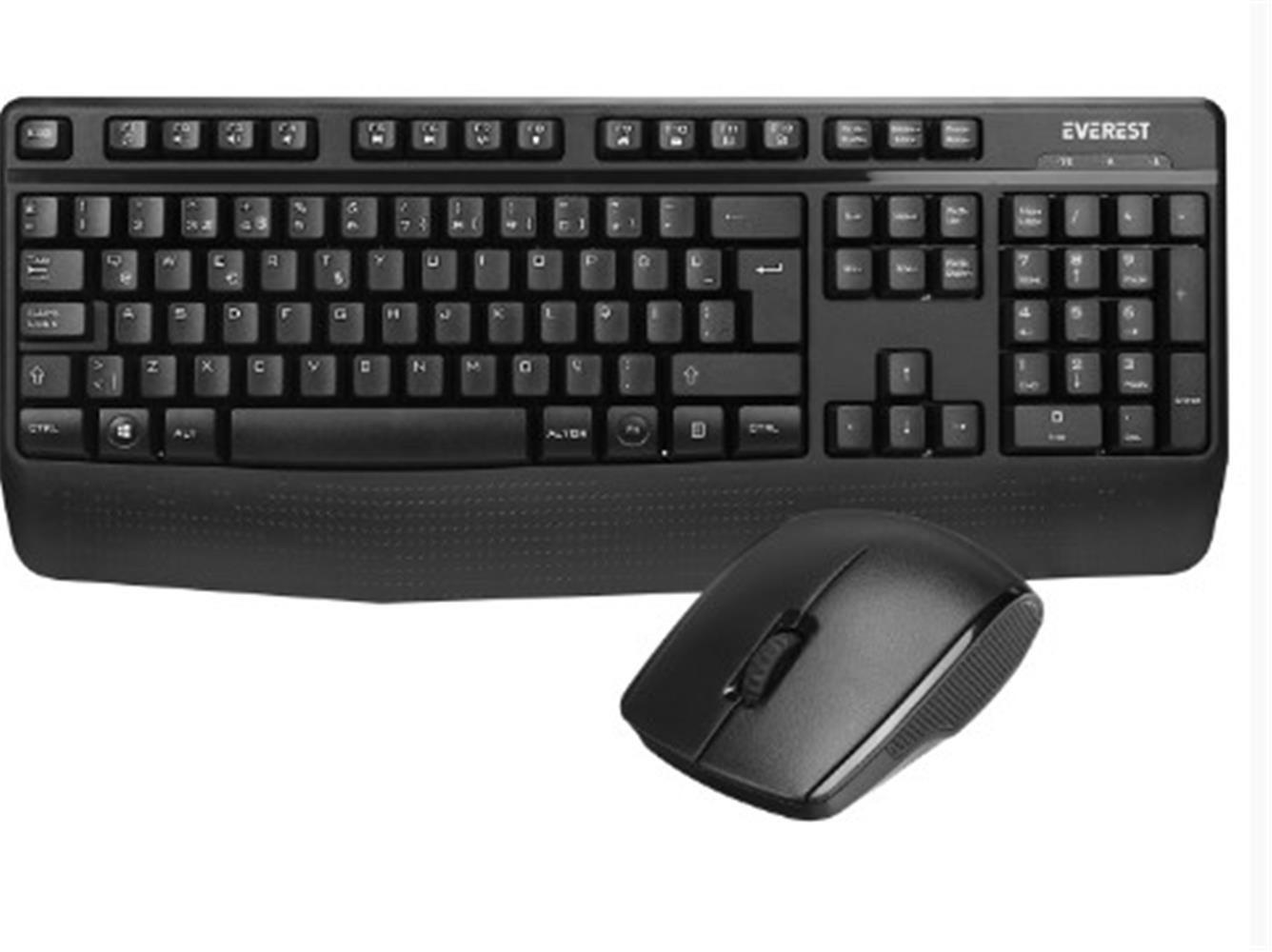 Everest KM-3335 Siyah 2 in 1 Kablosuz Q Multimedia Klavye + Mouse Set