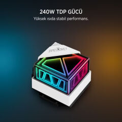 James Donkey Lugis JDC240 ARGB 240mm Beyaz Sıvı İşlemci Soğutucu AM5 ve LGA1700 Uyumlu