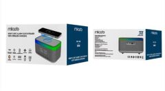 Mikado MD-W8 1200mAh 10W Gri Bluetooth USB Kablosuz Şarj RGB Gece Lambası Özellikli Alarmlı Saat Speaker