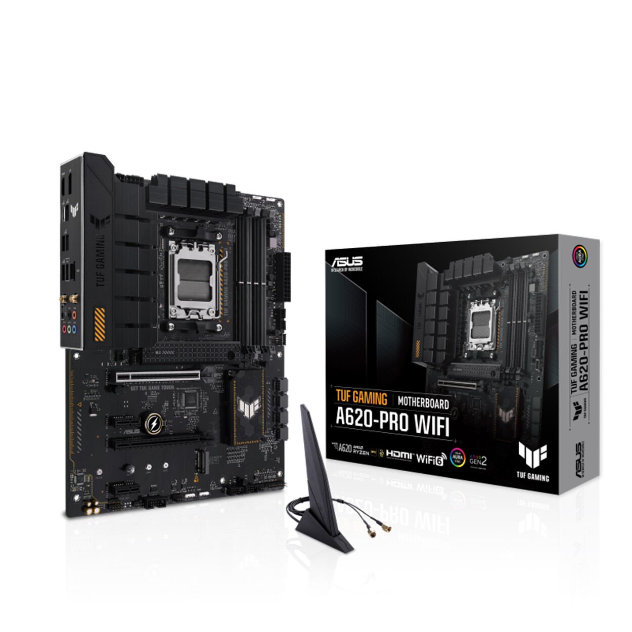 Asus TUF GAMING A620-PRO WIFI AMD A620 AM5 DDR5 6400MHz (OC) Çift M.2 Wi-Fi 6 Bluetooth ATX Anakart