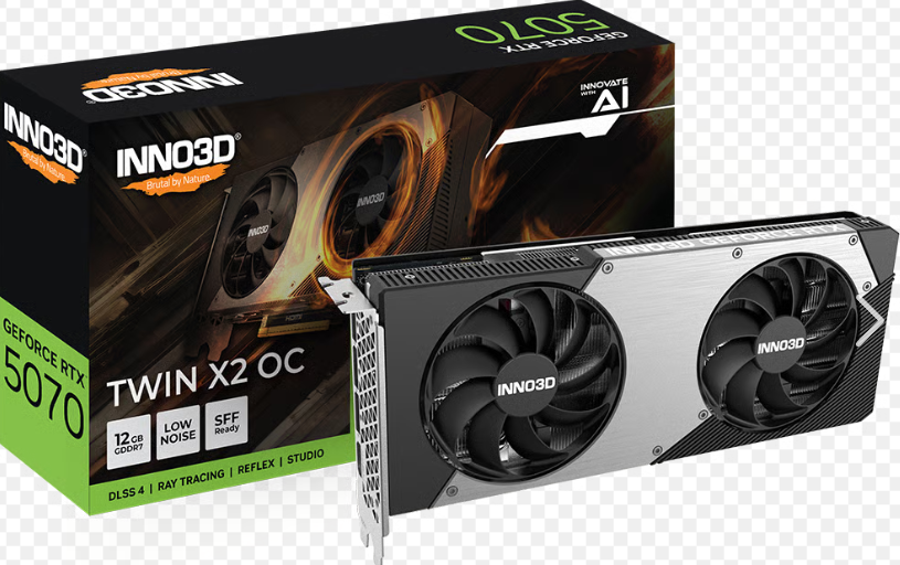 Inno3D GeForce RTX5070 Twin x2 OC 12GB GDDR7 192 Bit DLSS 4 Ekran Kartı