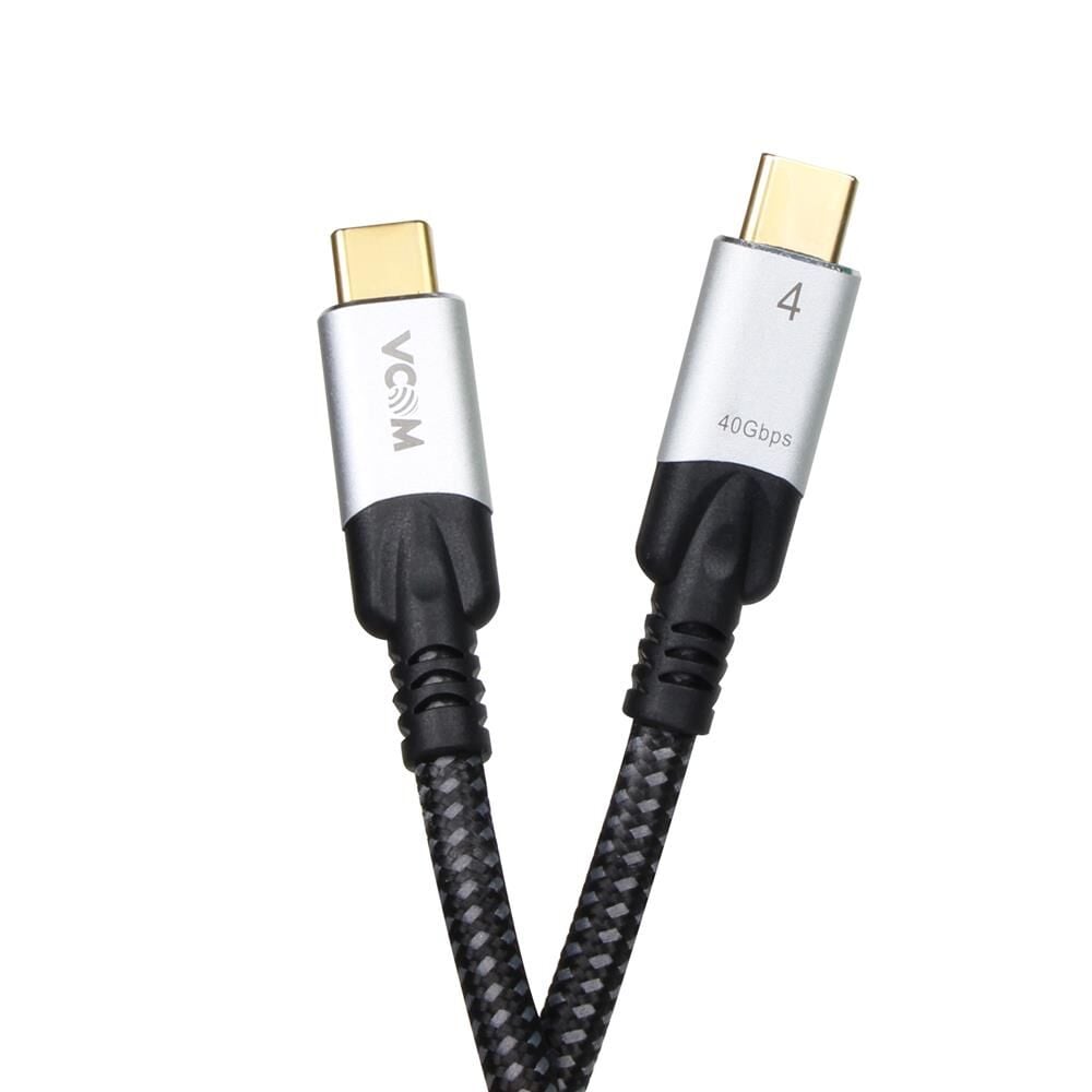 Vcom CU560-1.2 USB4 Type-C to Type-C 1.2 Metre 40Gbps 100W 5A Şarj ve Veri Kablosu
