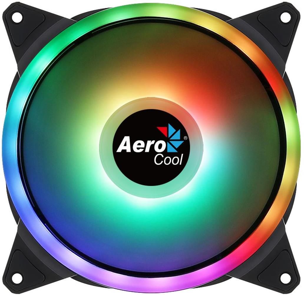Aerocool Duo 14 ARGB 6‑Pin Double Ring Addressable RGB 140 mm Curved Blade 1000 RPM 16.8 Milyon Renk 140×140×25 mm Hidrolik Rulman Kasa Fanı