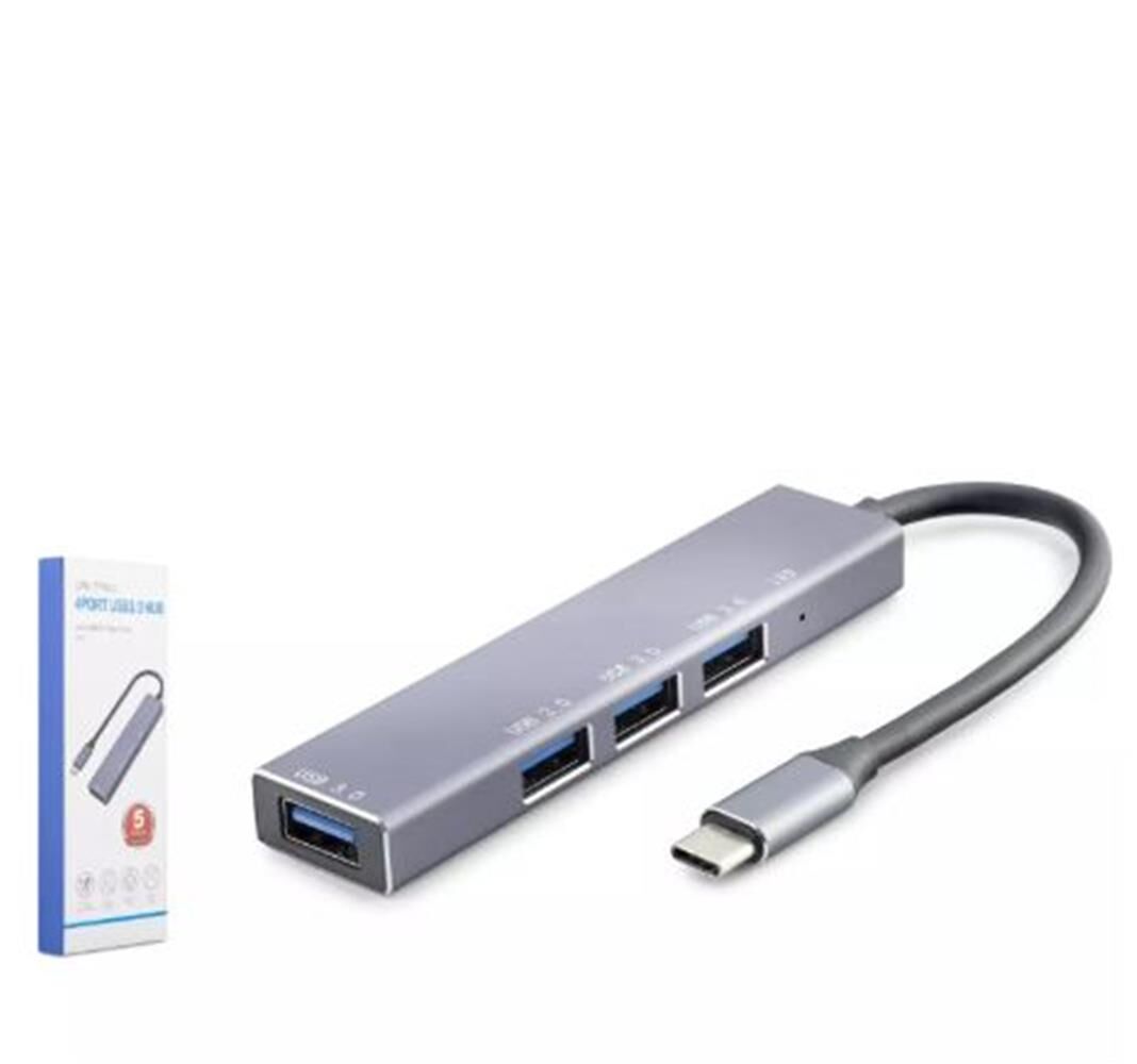 Hadron HDX7043 Type-C Hub 4xUSB 3.0 Gri