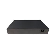 URANIUM POE‑2421SFP‑300W 24× 10/100 Mbps PoE + 2× Gigabit RJ45 + 1× Gigabit SFP Uplink, 300 W Toplam PoE, Realtek Chipset’li Rackmount Switch
