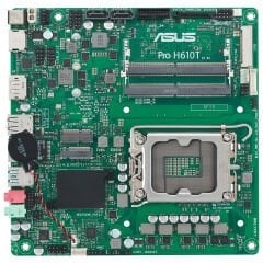 ASUS PRO H610T-CSM LGA1700 DDR5 5600 DP HDMI LVDS M2 USB3.2 Thin Mini ITX 7/24
