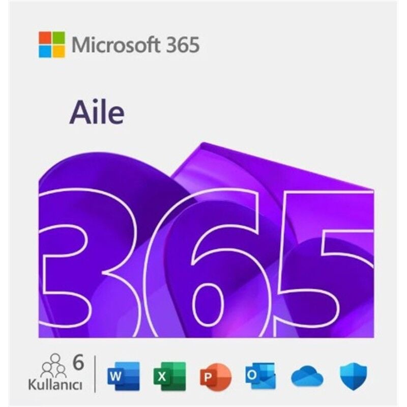 Microsoft 365 Aile ESD 6 Kullanıcı / 1 Yıl EP2-32296 32/64 Bit TR/ING (Elektronik Ortamda Gönderilir)
