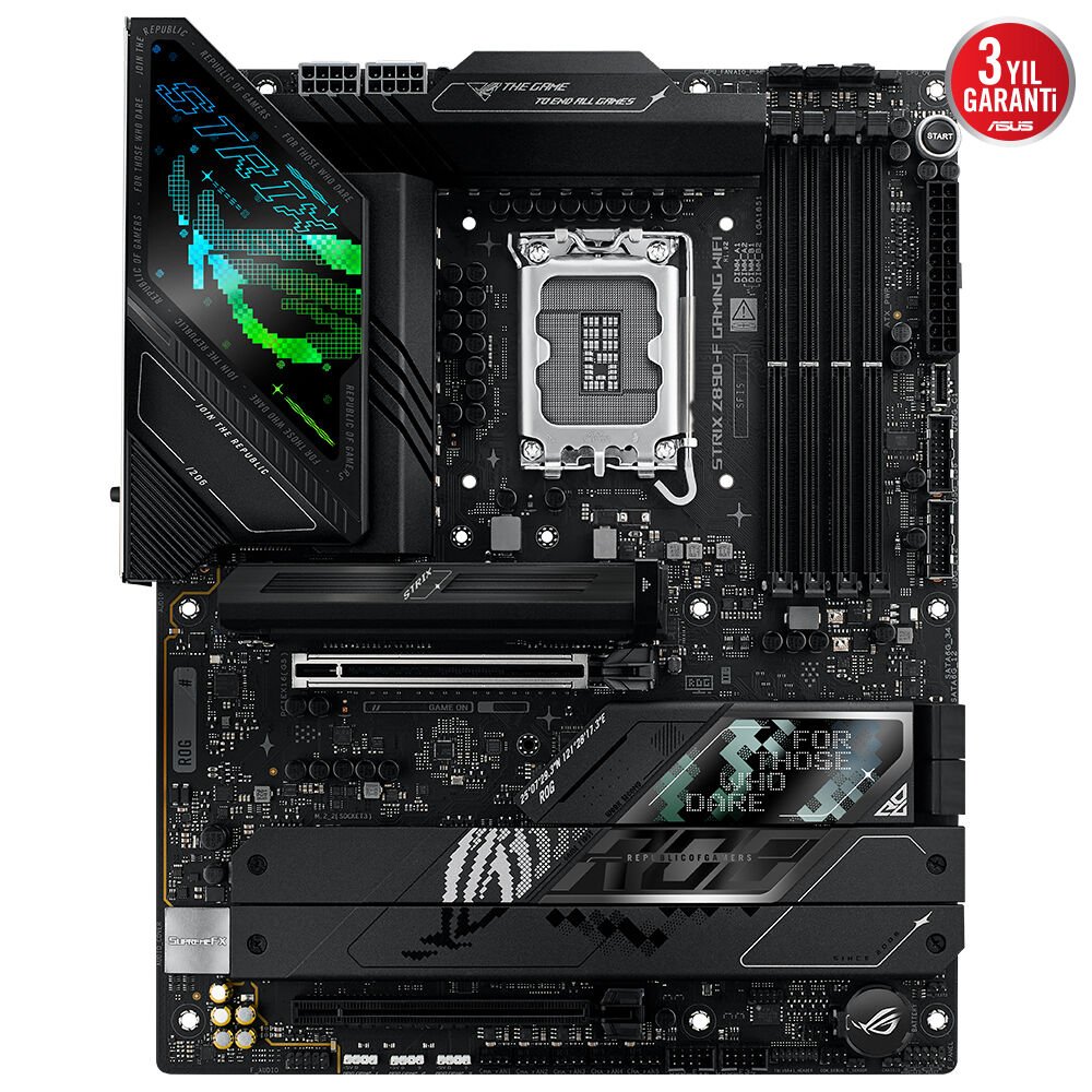 ASUS ROG STRIX Z890-A GAMING WIFI Intel Z890 LGA1851 DDR5 9066MHz (OC) M.2 ATX Anakart