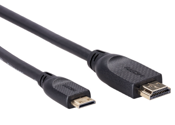 Vcom CG583-1.5 1.5m HDMI to Mini HDMI Erkek Kablo 4K Destekli Siyah Görüntü ve Ses Aktarım Kablosu