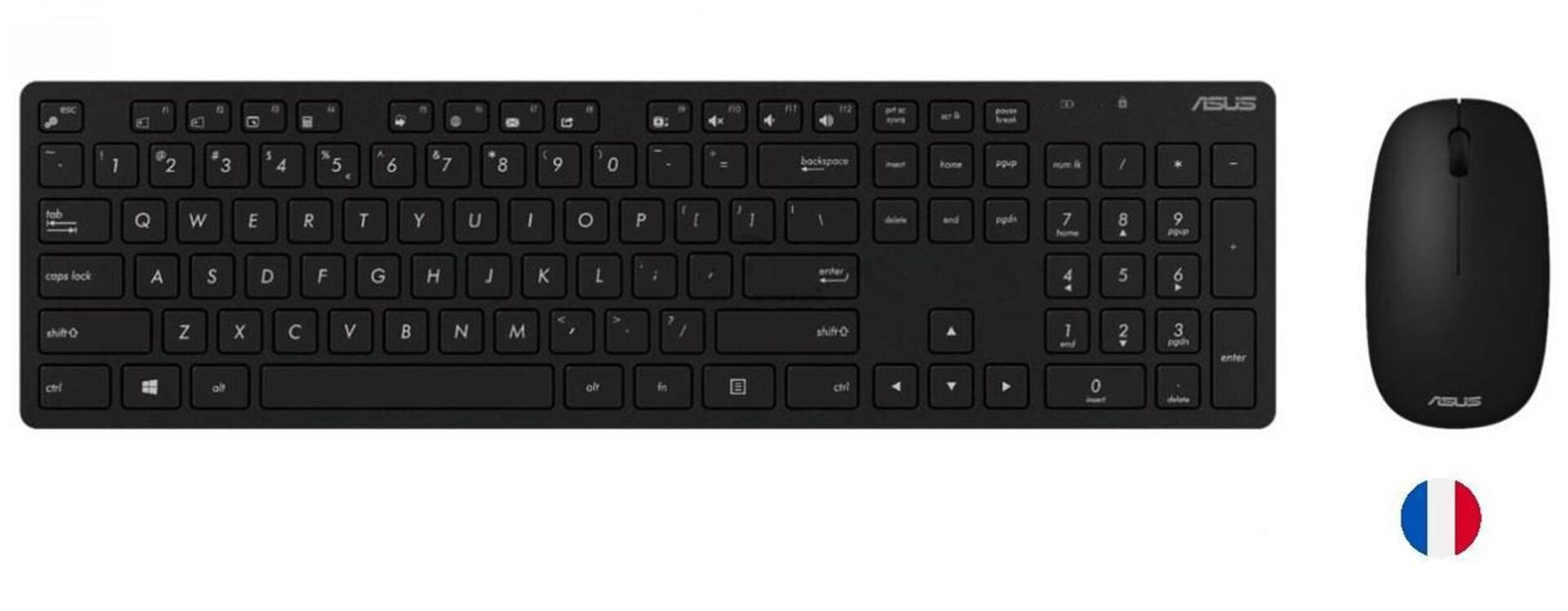 Asus W5000 Rusca Kablsouz Klavye-Mouse Set Siyah (W5000-Rus-Syh)
