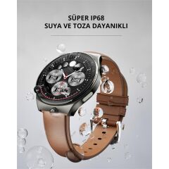 Aukey SW-2U-GY 1.43 inç (3.6cm) AMOLED Ekran IP68 Bluetooth Arama Özellikli Gri Akıllı Saat