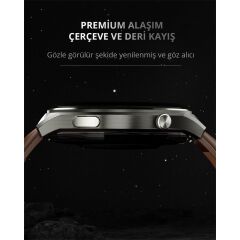 Aukey SW-2U-GY 1.43 inç (3.6cm) AMOLED Ekran IP68 Bluetooth Arama Özellikli Gri Akıllı Saat