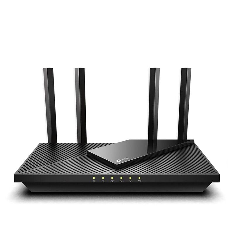 TP-Link Archer AX55 AX3000 Wi-Fi 6 802.11ax Dual Band 3000 Mbps Gigabit WAN 4x Gigabit LAN USB 3.0 MU-MIMO OFDMA HomeShield Siyah Router