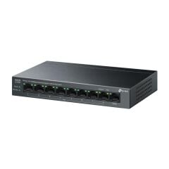 TP-LINK LS109P 8 Port 10/100Mbps + 1 Port RJ45 Uplink 63W 250 Metre PoE Mesafesi Metal Kasa Switch