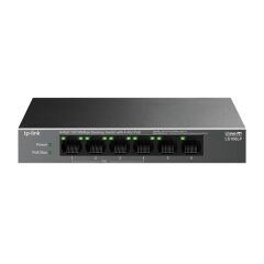 TP-LINK LS106LP 4 Port 10/100Mbps + 2 Port RJ45 Uplink 41W 250 Metre PoE Mesafesi Metal Kasa Switch
