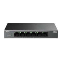 TP-LINK LS106LP 4 Port 10/100Mbps + 2 Port RJ45 Uplink 41W 250 Metre PoE Mesafesi Metal Kasa Switch