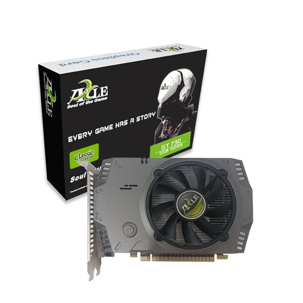 AXLE GT730 2GB NVIDIA GeForce GT 730 DDR3 128‑Bit 96 CUDA Çekirdek 700 MHz GPU Core 1333 MHz Memory PCI‑Express 2.0 VGA/DVI/HDMI Kart