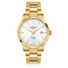 Swiss Plus Man Watch Premium Seri Model-10 ST3442AGS White-Gold