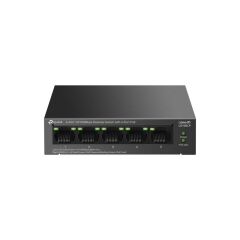 TP-LINK LS105LP 4×10/100 PoE+ + 1×10/100 Uplink, 41W PoE, 250m Extend Mode, Metal Kasa Switch – Yönetilemez
