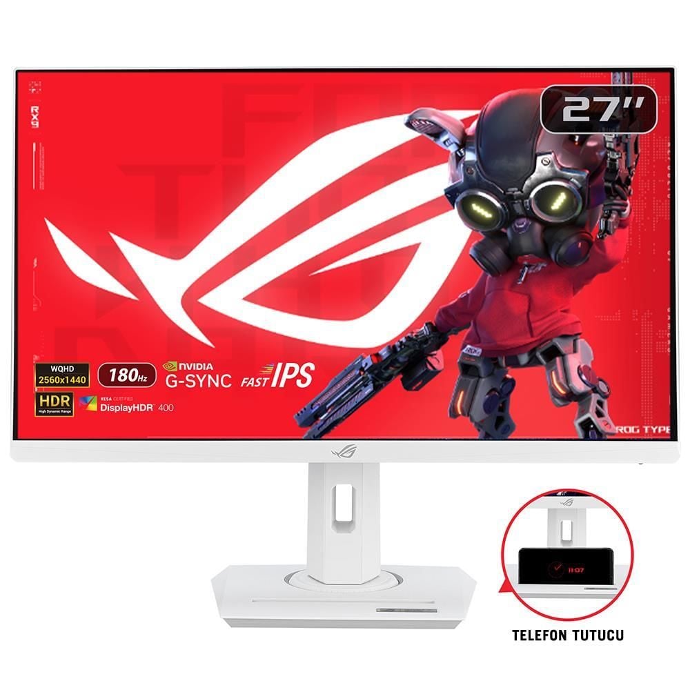 Asus 27'' ROG Strix XG27ACS-W 180Hz OC 1ms GTG HDMI DP USB-C Beyaz Gaming Monitör