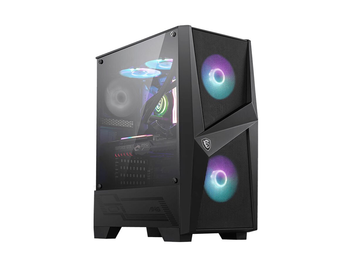 MSI MAG Forge 100R Temperli Cam ARGB ATX Mid-Tower Gaming Bilgisayar Kasası