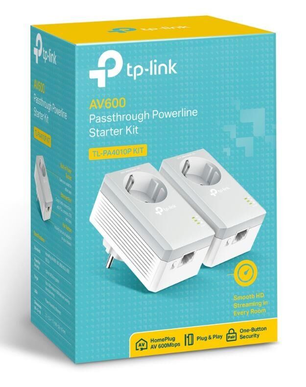 TP-Link TL-PA4010P KIT AV600 Passthrough Powerline Adaptör Başlangıç Seti