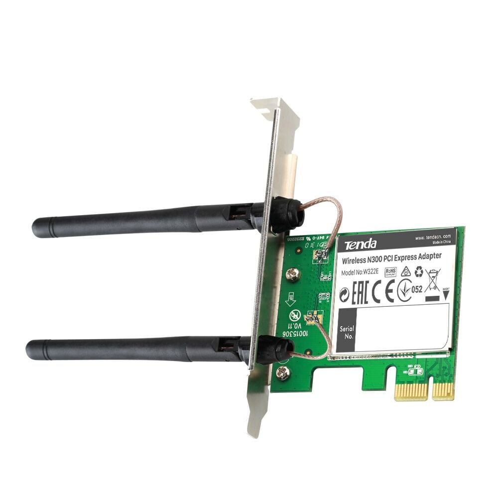 Tenda W322E 300Mbps 2.4GHz PCI Express Kablosuz WiFi Adaptör IEEE 802.11b/g/n Network Kartı