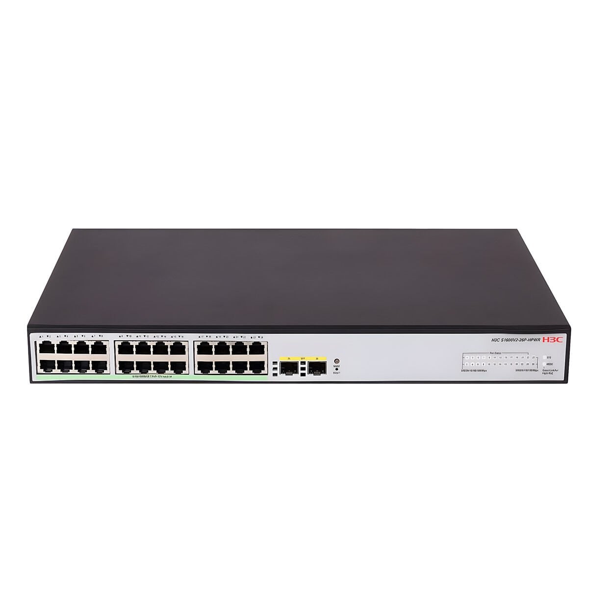 H3C Aolynk S1600V2-26P-HPWR-GL 24GE PoE+ (370W), 2x SFP L2 Yönetilebilir Switch