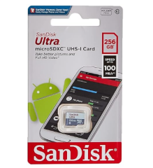 SanDisk Ultra SDSQUNR-256G-GN3MN 256GB microSDXC UHS-I Class 10 U1 A1 100MB/s Okuma Hızlı Android Uyumlu Hafıza Kartı