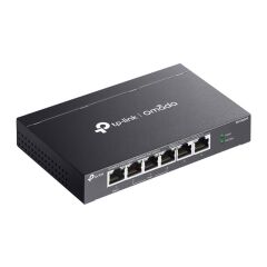 TP-LINK Omada DS106GPP 4×Gigabit PoE++ + 2×Gigabit Uplink, 64W PoE, 250m Extend Mode, Metal Kasa, Yönetilemez