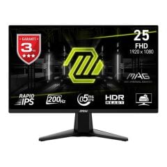 MSI MAG 255F E20 24.5'' 200Hz 0.5ms (GtG) FHD Rapid IPS FreeSync Premium Gaming Monitör