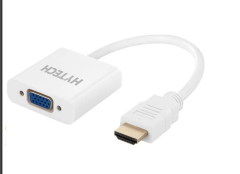 Hytech HY-HV35 HDMI to VGA + Audio Dönüştürücü Adaptör HDMI Erkek VGA Dişi 3.5mm Ses Çıkışlı Görüntü Çevirici Converter