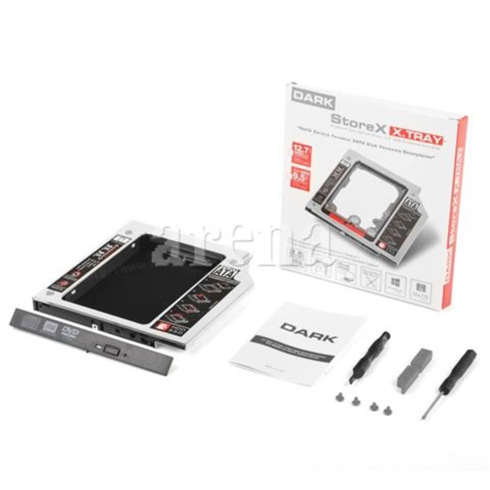 Dark DK-AC-DSOSD9 StoreX X.Tray (9.5mm) Notebook Sürücü SATA Disk Yuvası Dönüştürücü