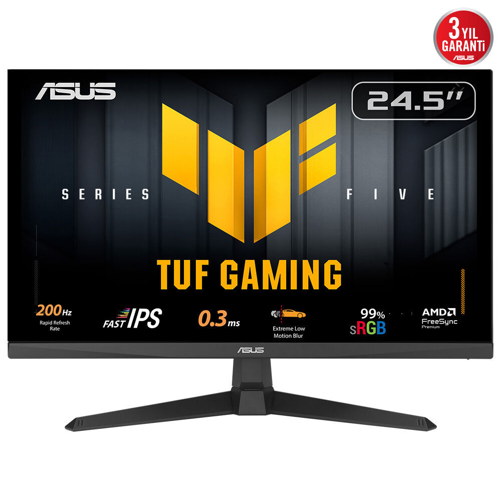 Asus 24.5'' TUF Gaming VG259Q5A MM IPS Gaming Monitör 0.3ms Siyah