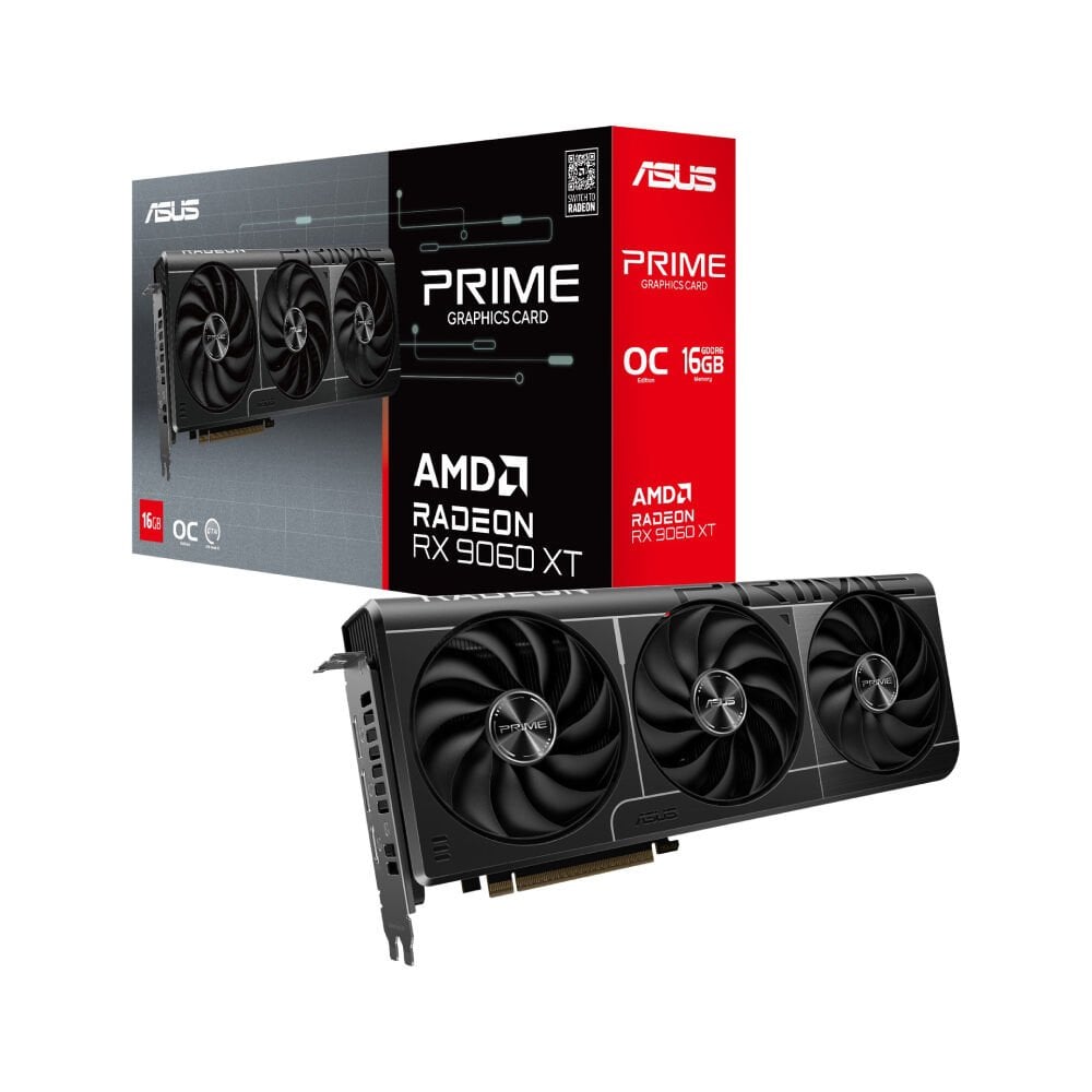 16 GB ASUS PRIME-RX9060XT-O16G RX9060XT GDDR6 128bit OC 1xHDMI 2xDP EKRAN KARTI