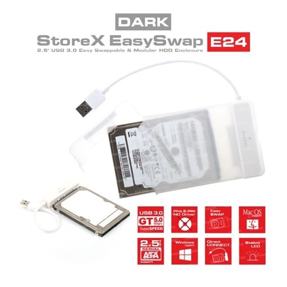 Dark Torex E24 2.5'' USB 3.0 SATA Harici HDD Kutusu (DK-AC-DSE24U3)