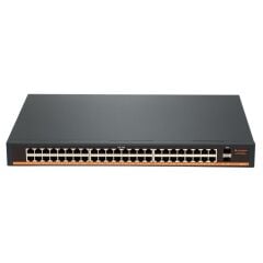 TIWOX TP‑G4820‑POE800W 48 Port Gigabit PoE+ 800W + 2×1 Gbps SFP Uplink Rackmount Switch – Yönetilemez
