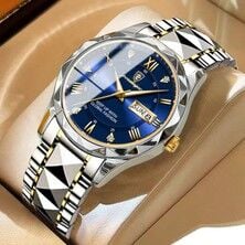 Swiss Plus Man Watch Basic Seri Model-8 ST3516AGS Lüx Blue-Silver