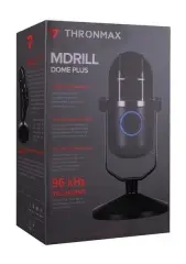 Thronmax M2P-B MDrill Dome Plus 96kHz 24-Bit Stüdyo Kalitesinde USB Yayıncı Mikrofonu - Siyah