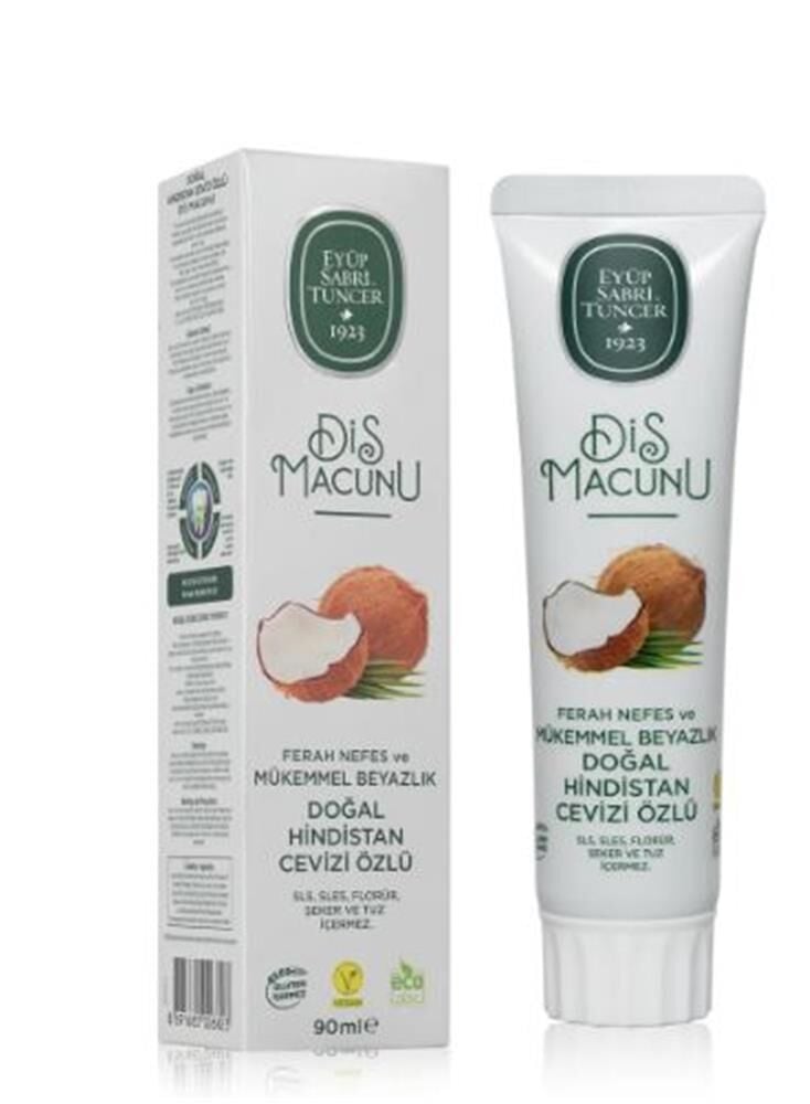 Eyüp Sabri Tuncer Doğal Hindistan Cevizi Özlü Diş Macunu 90 ml - Florürsüz Bakım