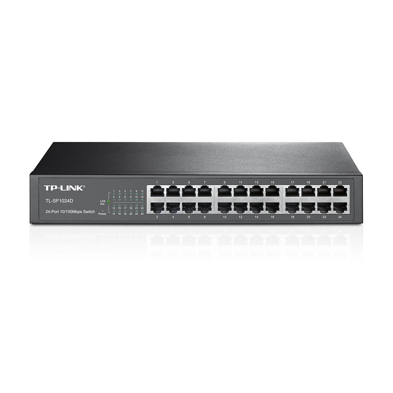 TP-Link TL-SF1024D 24-Port 10/100 Mbps Masaüstü/Rackmount Rack Tipi Metal Kasa Switch