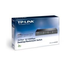 TP-Link TL-SF1024D 24-Port 10/100 Mbps Masaüstü/Rackmount Rack Tipi Metal Kasa Switch