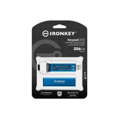 Kingston IKKP200-256GB 256GB IronKey Keypad 200 FIPS 140-3 Lvl 3 Flash Bellek